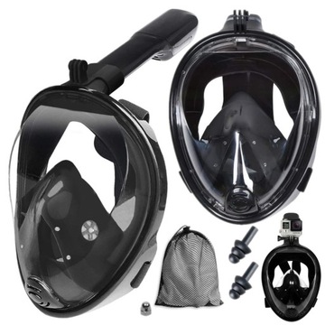 Maska do Nurkowania Pływania Snorkelingu Składana Pełnotwarzowa Zestaw L/XL