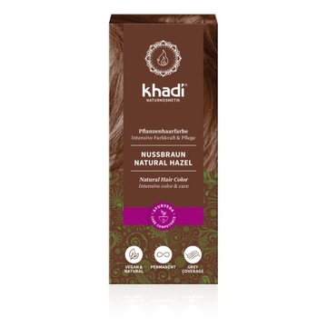 KHADI farba ziołowa henna ORZECHOWY BRĄZ 100g
