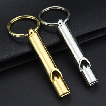 Брелок-свисток с открывалкой для бутылок из цинкового сплава, служебный гаджет, серебро