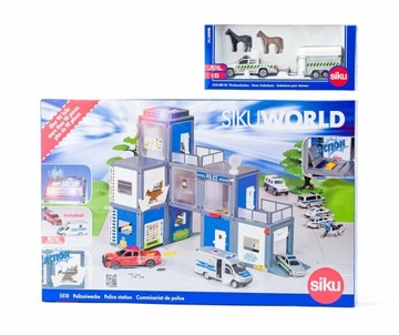 SIKU WORLD POSTERUNEK POLICJI I SAMOCHÓD DO PRZEWOZU KONI