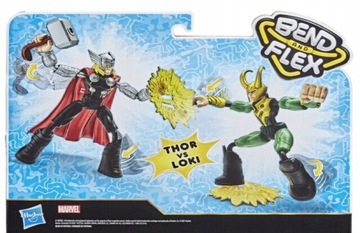 FIGURKI AVENGERS BEND AND FLEX THOR VS LOKI MARVEL