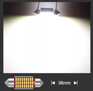 СВЕТОДИОДНАЯ ЛАМПА 36MM C3W C5W 27SMD CANBUS STRONG ИНТЕРЬЕРНАЯ РЕГИСТРАЦИЯ