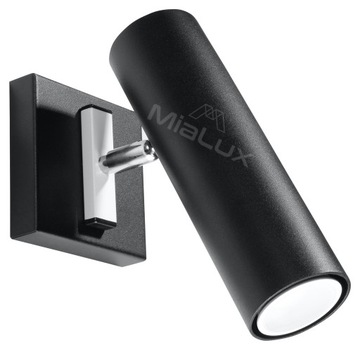 Kinkiet ALCON Czarny Oświetlenie na Ścianę Lampa