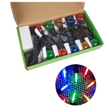 LAMPKI DISCO 10 LED RÓŻNE KOLORY BALKON TARAS