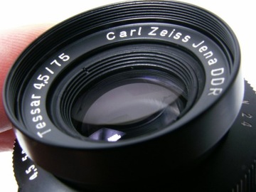 CARL ZEISS: Tessar f4,5/75 мм с монтажным кольцом (2) В ОТЛИЧНОМ СОСТОЯНИИ!