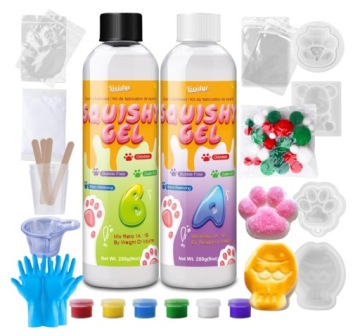Zestaw do robienia squishy DIY silikon 500g formy barwniki akcesoria