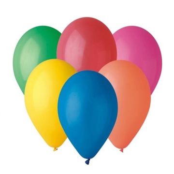 BALONY 100 SZT MIX PASTELOWE GEMAR