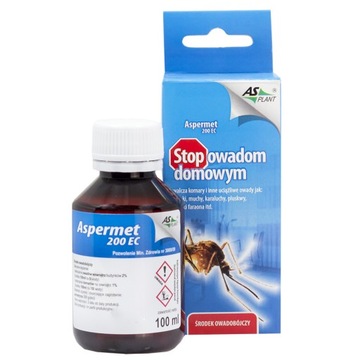 ASPERMET 200 EC OPRYSK muchy komary kleszcze 100ml