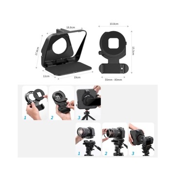 Mini prompter Ulanzi RT02 z mocowaniem do smartfona lub aparatu