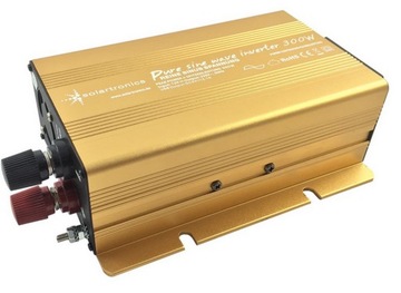 ПРЕОБРАЗОВАТЕЛЬ НАПРЯЖЕНИЯ PURE SINUS 300 ВАТ SOLARTRONICS 12 В/230 В USB ЗОЛОТОЙ