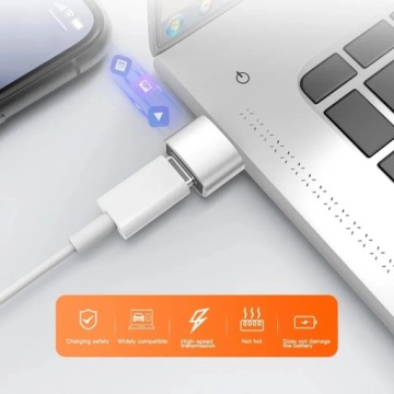 АДАПТЕР USB-C НА USB-A АДАПТЕР OTG СЕРЕБРЯНЫЙ