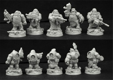 Figurki SF Dwarves / Squats Marines + Podstawki 28mm Scibor 28SF0166 WH40K