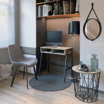 СТИЛЬНОЕ ЗЕРКАЛО, ВИСЯЩЕЕ НА БАРЕ КРУГЛОЕ ВАННАЯ ГОСТИНАЯ ЛОФТ, ЧЕРНОЕ 60 СМ