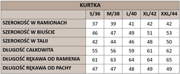 KURTKA WIOSENNA DAMSKA ze Stójką, Pikowana, BIAŁA ECRU na Wiosnę, r. M