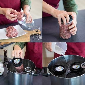 СТЕКЛЯННАЯ ветчинница Набор из 2 шт. + термометр для домашнего мясного ассорти на 900 г мяса