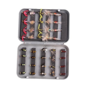 40pcs Fly Hooks with Artificial Simulation