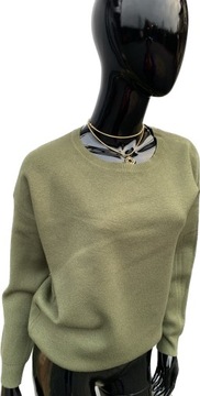 SWETER DAMSKI KINGA XL/XXL KHAKI WEŁNA WISKOZA KASZMIR