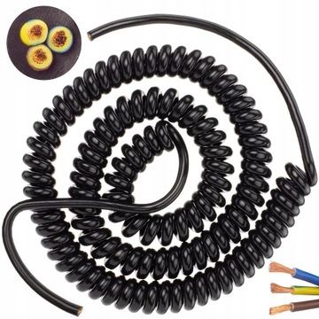 Przewód kabel prądowy spiralny OMY 3x1 3,9m