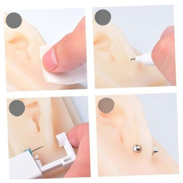 JEDNORAZOWE KOLCZYKI NARZĘDZIE DO PRZEKŁUCIA USZY 3 SZT