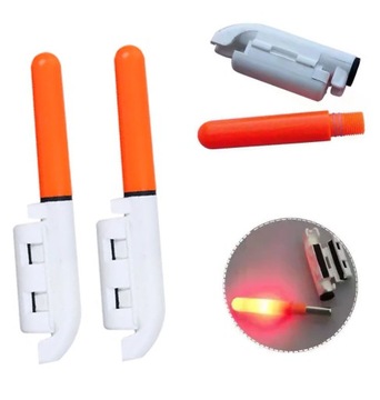 2шт СВЕТОВОЙ СИГНАЛ ДЛЯ НАСАДКИ ФИДЕРА + батарейки, LED ПОЛЕТ