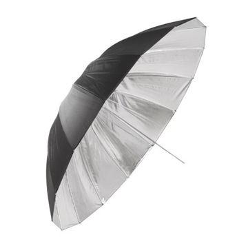 Parasolka srebrna 135cm PARASOL DEEP 16 ramion