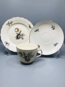 Royal Copenhagen 1955 - 1960. Цветочный набор для завтрака.