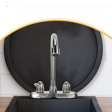 Podwójny kran obrotowy do zlewu kuchennego DUAL