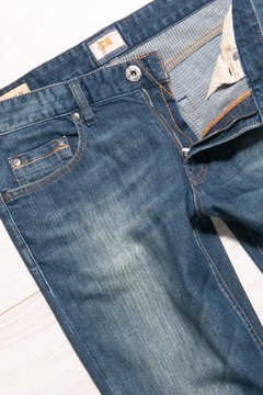 HUGO BOSS ORANGE25 ZIP BOUNCE SPODNIE JEANSY 33/32