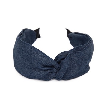 Donegal Opaska do włosów, szeroka z trwałego i lekkiego materiału, JEANS