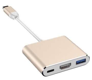 STACJA DOKUJĄCA HUB USB-C - DODATKOWE PORTY DO LAPTOPA - HDMI, USB, PD