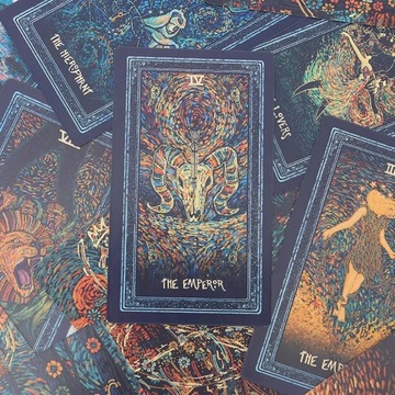 НАБОР КЛАССИЧЕСКИХ КАРТ ТАРО ГАДАНИЕ ТАРО СОЛНЦЕ ЗОЛОТАЯ ФОЛЬГА 78 КАРТ ПВХ