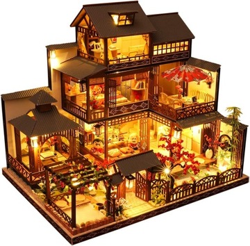 Cuteefun Miniaturowy domek dla lalek DIY willa