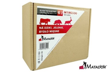 Elektryzator uniwersalny NA BYDŁO DZIKI SARNY MOCNY 6J 12V/230V B. MOCNY