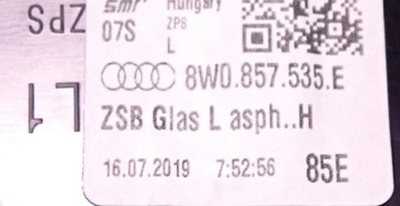 8W0857535E VLOŽKA ZRCÁTKO LEVÝ AUDI A4 B9 8W 2019R