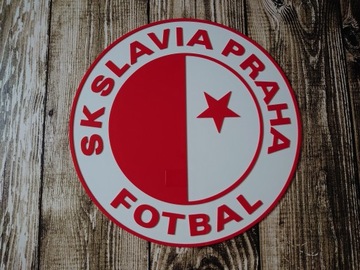 Slavia Praga logo Herb na ścianę 3D dekoracja prezent dla męża chłopaka