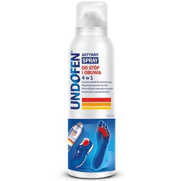 UNDOFEN Aktywny Spray Do Stóp i Obuwia 4w1 150 ML
