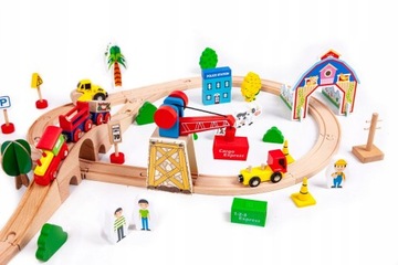 Ecotoys поезд с гусеницами 78 деталей