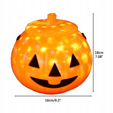 Świecący LAMPION DYNIA LED ozdoba na HALLOWEEN