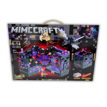 Minecraft MYWORLD БЛОКИРУЕТ АТАКУ ДРАКОНА НА ФИОЛЕТОВУЮ КРЕПОСТЬ LED 511 шт.