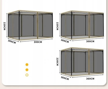 САДОВЫЙ ПАВИЛЬОН МОСКИТНАЯ СЕТКА ЗОНТ ДЛЯ ПАТИО 3 Х 2,3М
