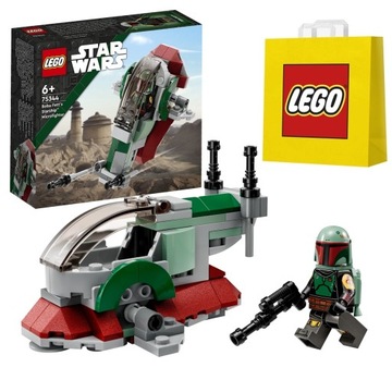LEGO klocki Star Wars Mikromyśliwiec kosmiczny Boby Fetta / 75344 + TOREBKA