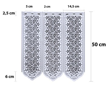 Гардина жаккардовая, сегментный ламбрекен, 50 см