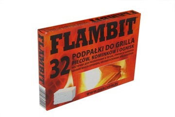 FLAMBIT LIGHTING WHITE 32 кубика Розжиг для дымохода гриля 96 шт.