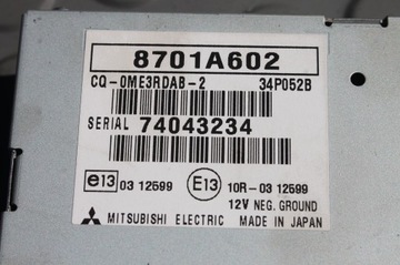 РАДИО+ТЮНЕР 8701A668 MITSUBISHI ASX 10-19