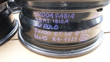 4× DISK OCELOVÝ VOLKSWAGEN OE 6.0" X 15" 5X100