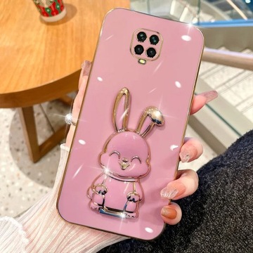 ETUI GLAMOUR DO XIAOMI REDMI NOTE 9 PRO KRÓLIK UCHWYT SILIKON CASE + SZKŁO