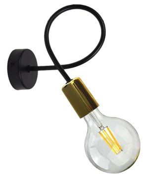 KINKIET NA ŚCIANĘ ŻYRANDOL PLAFON EDISON ZŁOTO LED