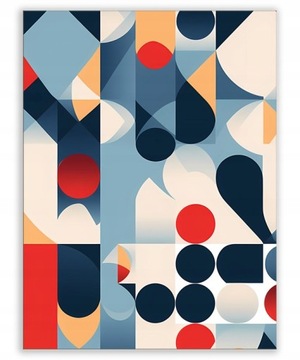 ABSTRAKCJA styl BAUHAUS KOLOR PLAKAT 30x40cm #343
