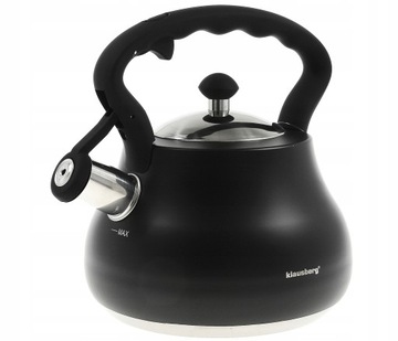 Czajnik z Gwizdkiem 2,7L. Indukcja Gaz CZARNY 7446