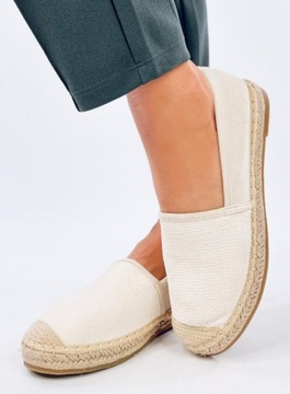 Espadryle damskie płócienne HAYDON BEIGE 39